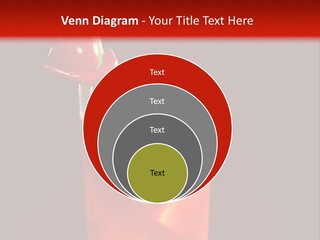 A Red Drink With Cherries In A Glass On A Black Background PowerPoint Template