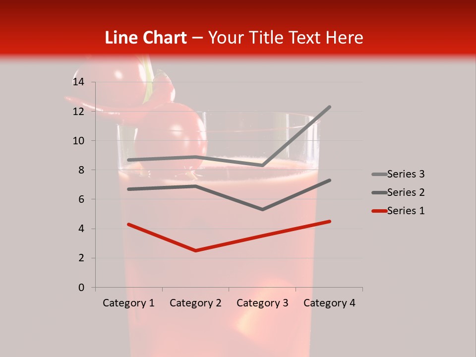 A Red Drink With Cherries In A Glass On A Black Background PowerPoint Template