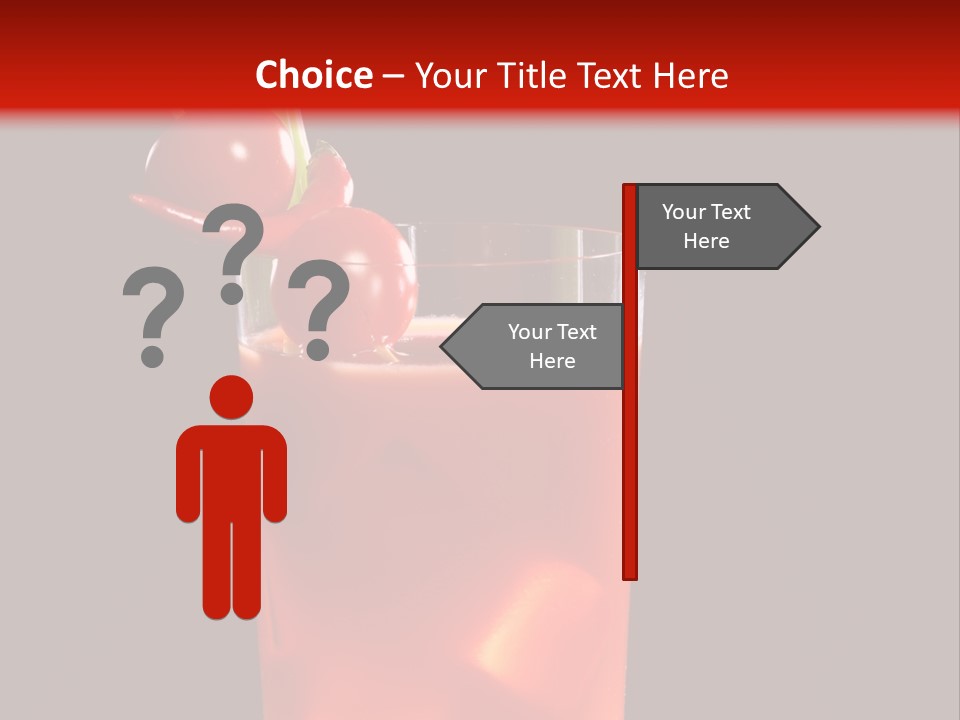 A Red Drink With Cherries In A Glass On A Black Background PowerPoint Template