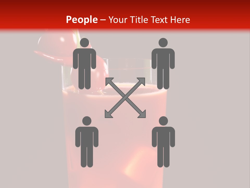 A Red Drink With Cherries In A Glass On A Black Background PowerPoint Template