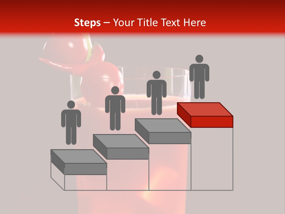 A Red Drink With Cherries In A Glass On A Black Background PowerPoint Template