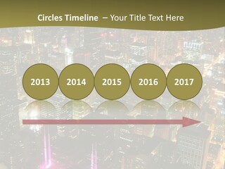 A City At Night With Lights On It PowerPoint Template