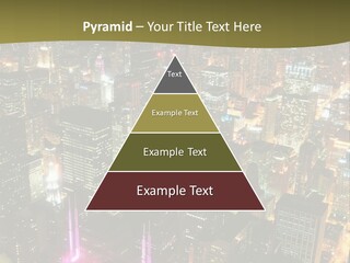 A City At Night With Lights On It PowerPoint Template