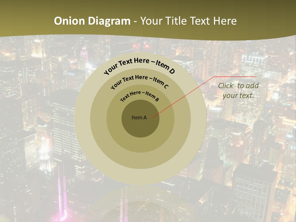 A City At Night With Lights On It PowerPoint Template