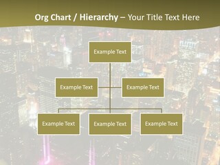 A City At Night With Lights On It PowerPoint Template