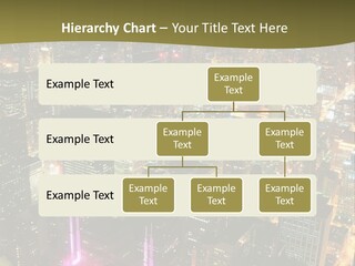 A City At Night With Lights On It PowerPoint Template