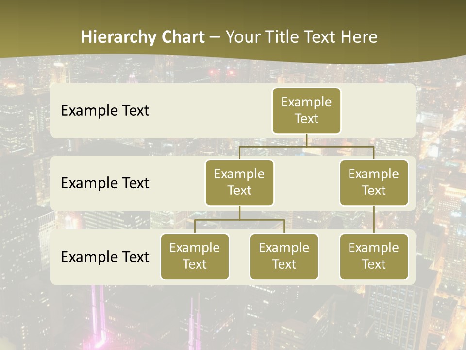 A City At Night With Lights On It PowerPoint Template