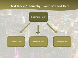 A City At Night With Lights On It PowerPoint Template