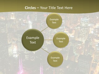 A City At Night With Lights On It PowerPoint Template