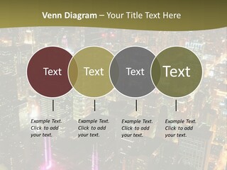 A City At Night With Lights On It PowerPoint Template