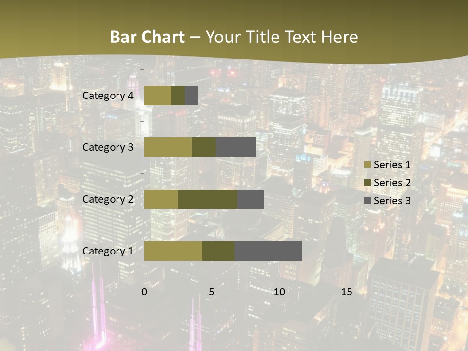 A City At Night With Lights On It PowerPoint Template
