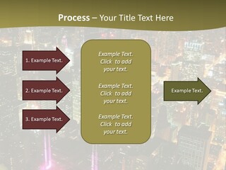 A City At Night With Lights On It PowerPoint Template