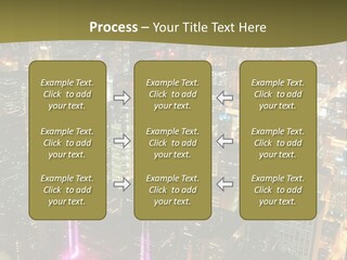 A City At Night With Lights On It PowerPoint Template