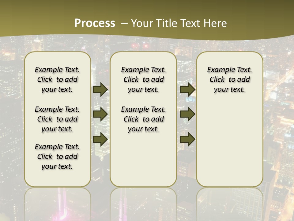 A City At Night With Lights On It PowerPoint Template