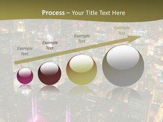 A City At Night With Lights On It PowerPoint Template