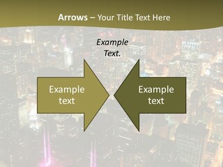 A City At Night With Lights On It PowerPoint Template