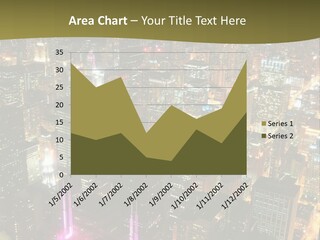 A City At Night With Lights On It PowerPoint Template