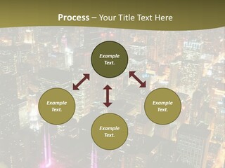 A City At Night With Lights On It PowerPoint Template