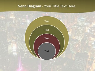 A City At Night With Lights On It PowerPoint Template