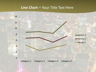 A City At Night With Lights On It PowerPoint Template