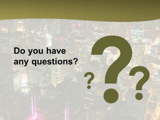 A City At Night With Lights On It PowerPoint Template