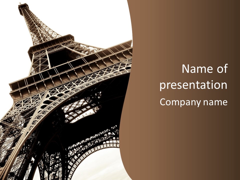 A Picture Of The Eiffel Tower In Paris PowerPoint Template