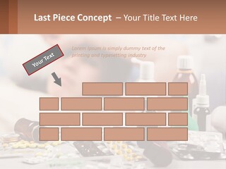 A Woman Laying In Bed Surrounded By Bottles Of Medicine PowerPoint Template