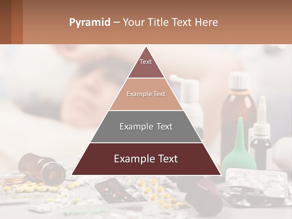 A Woman Laying In Bed Surrounded By Bottles Of Medicine PowerPoint Template