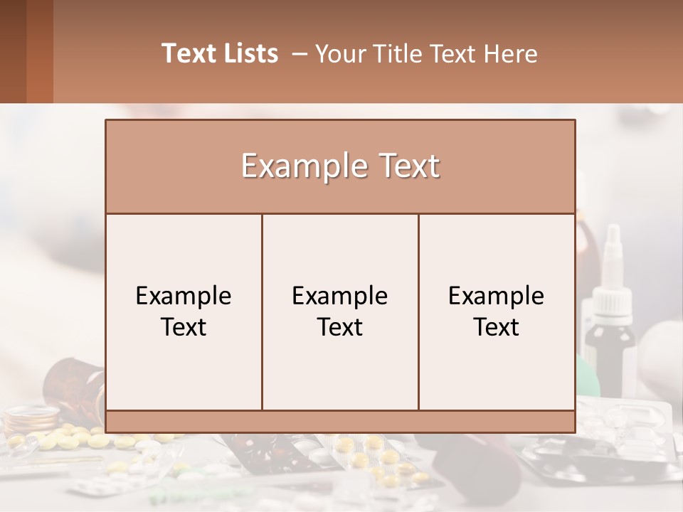 A Woman Laying In Bed Surrounded By Bottles Of Medicine PowerPoint Template