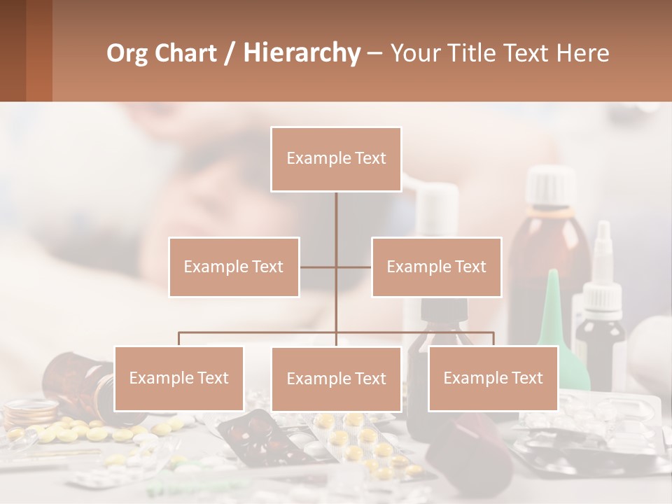 A Woman Laying In Bed Surrounded By Bottles Of Medicine PowerPoint Template