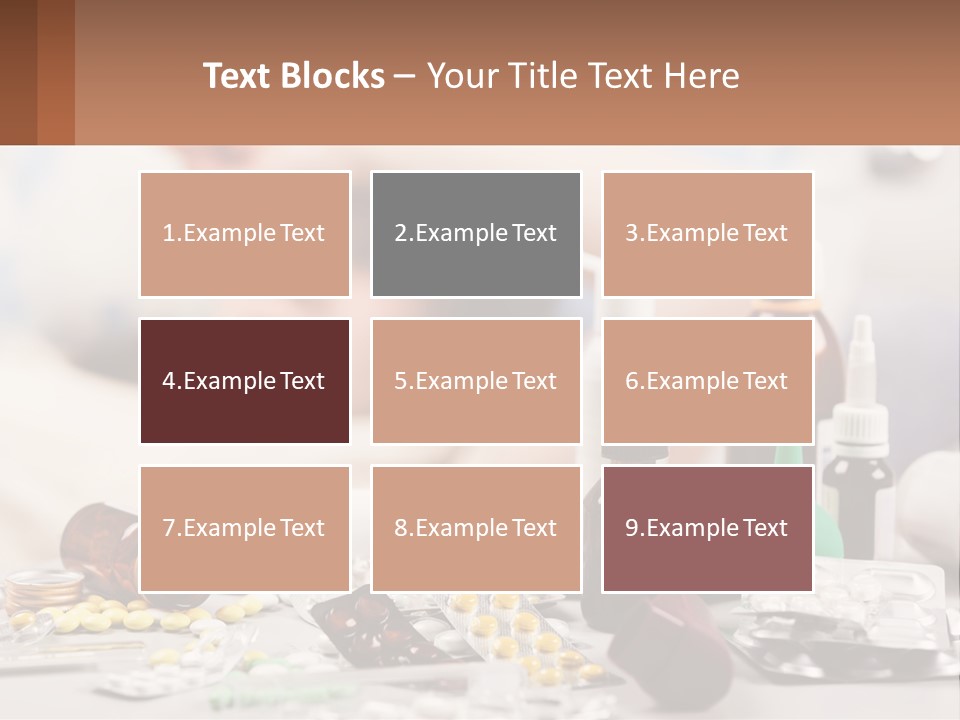 A Woman Laying In Bed Surrounded By Bottles Of Medicine PowerPoint Template