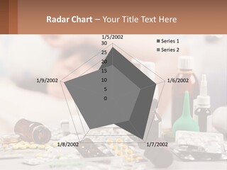 A Woman Laying In Bed Surrounded By Bottles Of Medicine PowerPoint Template