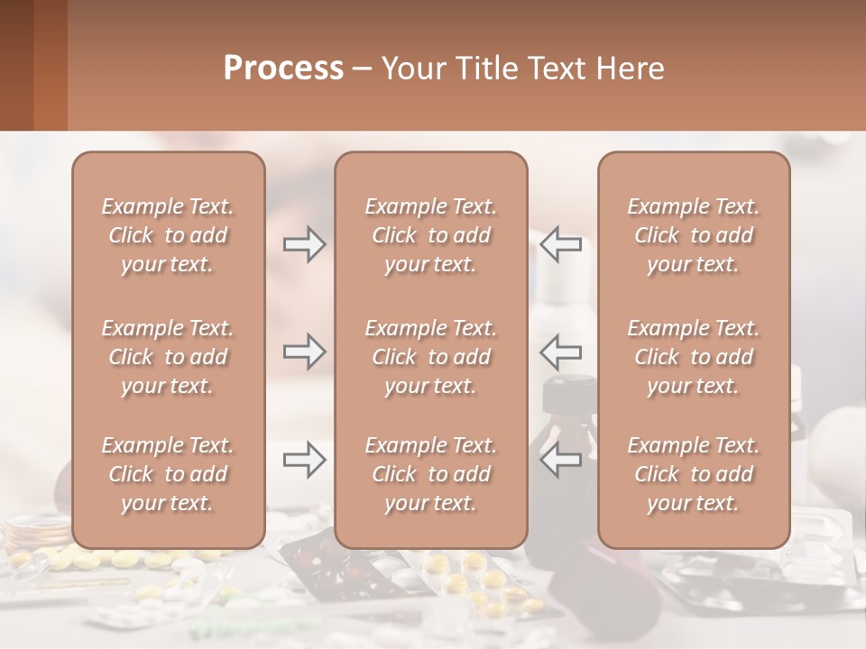 A Woman Laying In Bed Surrounded By Bottles Of Medicine PowerPoint Template