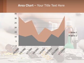A Woman Laying In Bed Surrounded By Bottles Of Medicine PowerPoint Template