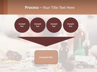 A Woman Laying In Bed Surrounded By Bottles Of Medicine PowerPoint Template