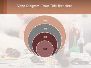 A Woman Laying In Bed Surrounded By Bottles Of Medicine PowerPoint Template