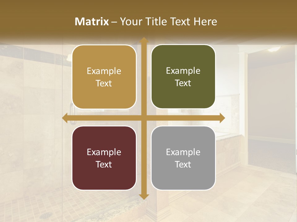 A Large Bathroom With A Walk In Shower PowerPoint Template