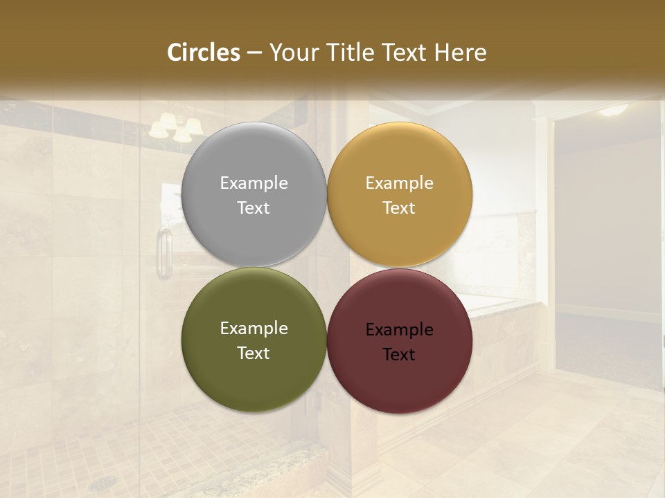 A Large Bathroom With A Walk In Shower PowerPoint Template