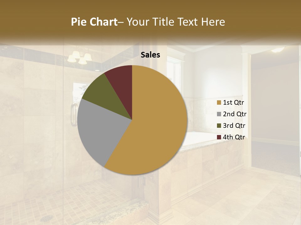 A Large Bathroom With A Walk In Shower PowerPoint Template
