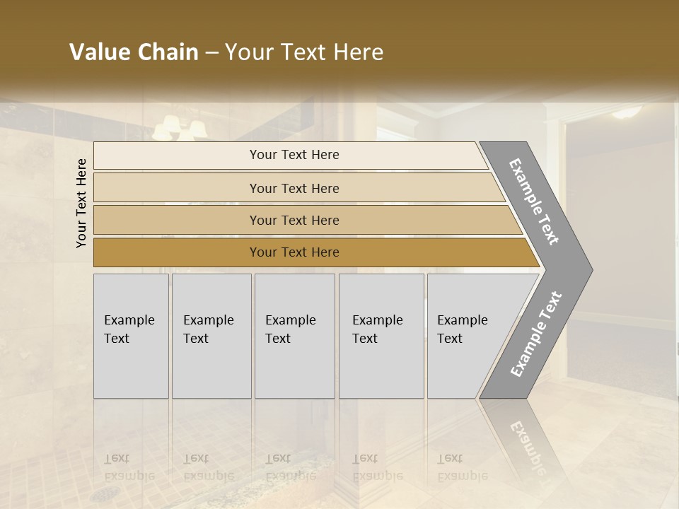 A Large Bathroom With A Walk In Shower PowerPoint Template