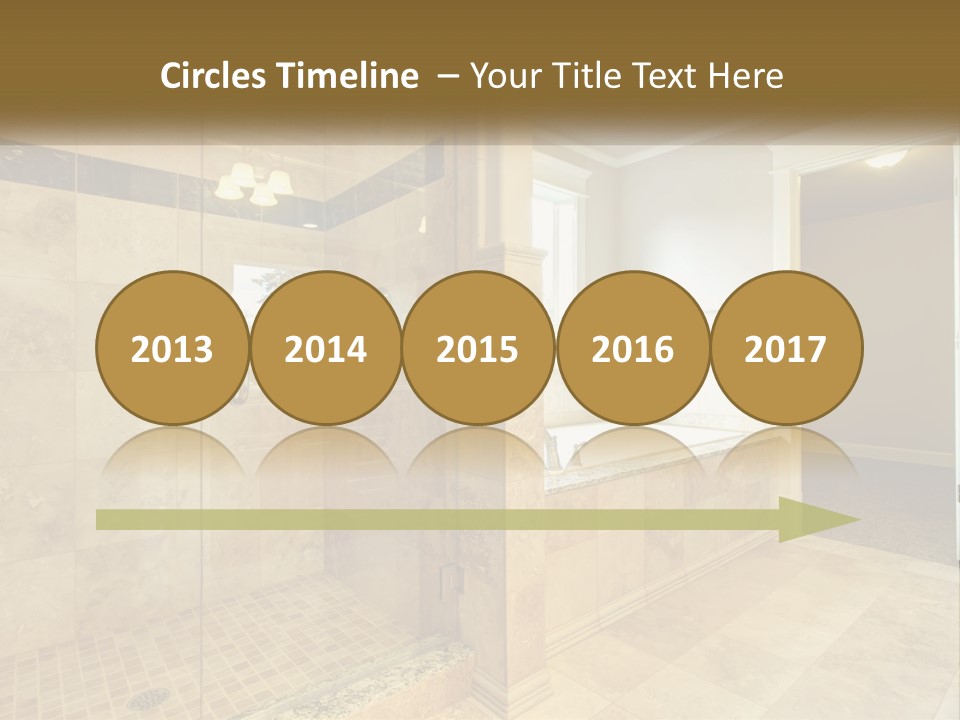 A Large Bathroom With A Walk In Shower PowerPoint Template