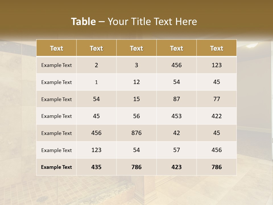 A Large Bathroom With A Walk In Shower PowerPoint Template