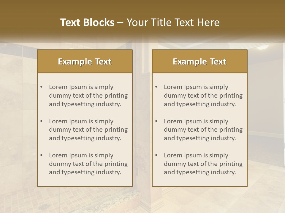 A Large Bathroom With A Walk In Shower PowerPoint Template