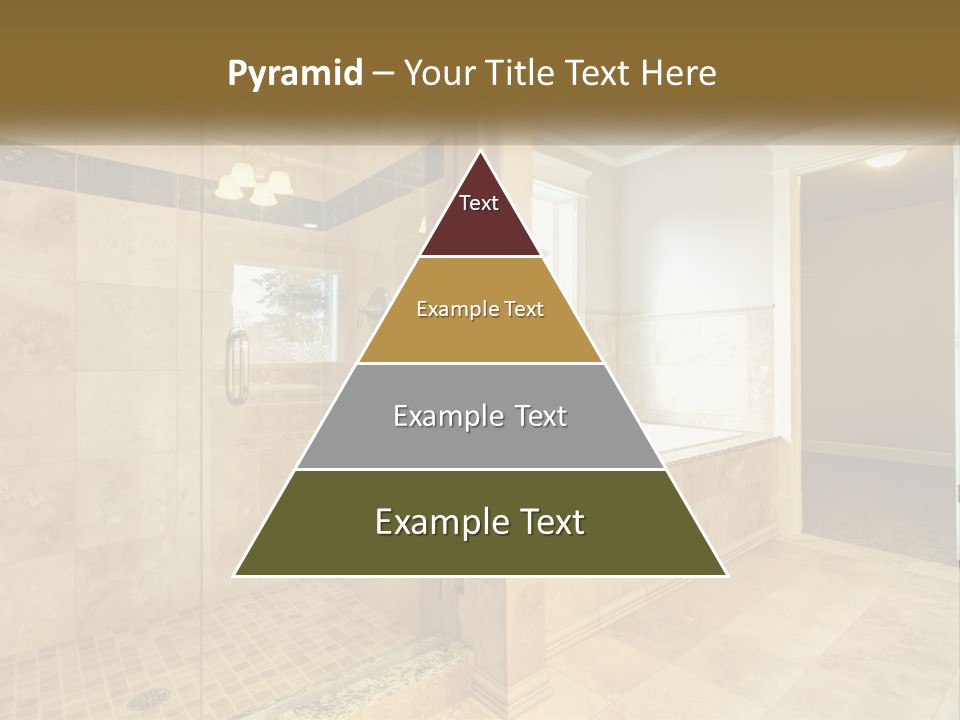 A Large Bathroom With A Walk In Shower PowerPoint Template