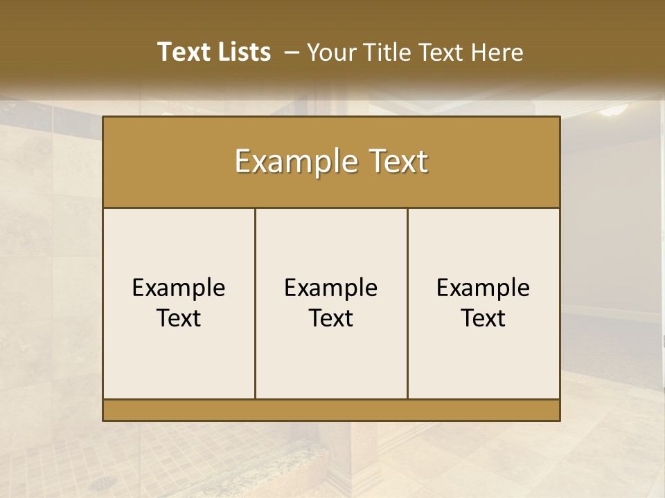 A Large Bathroom With A Walk In Shower PowerPoint Template