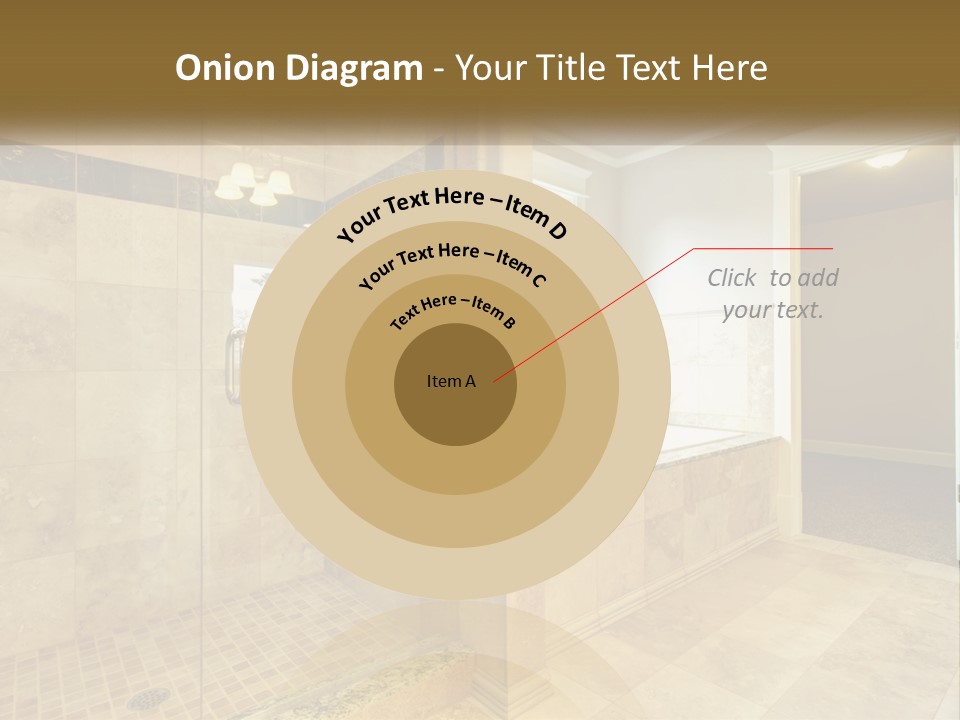 A Large Bathroom With A Walk In Shower PowerPoint Template