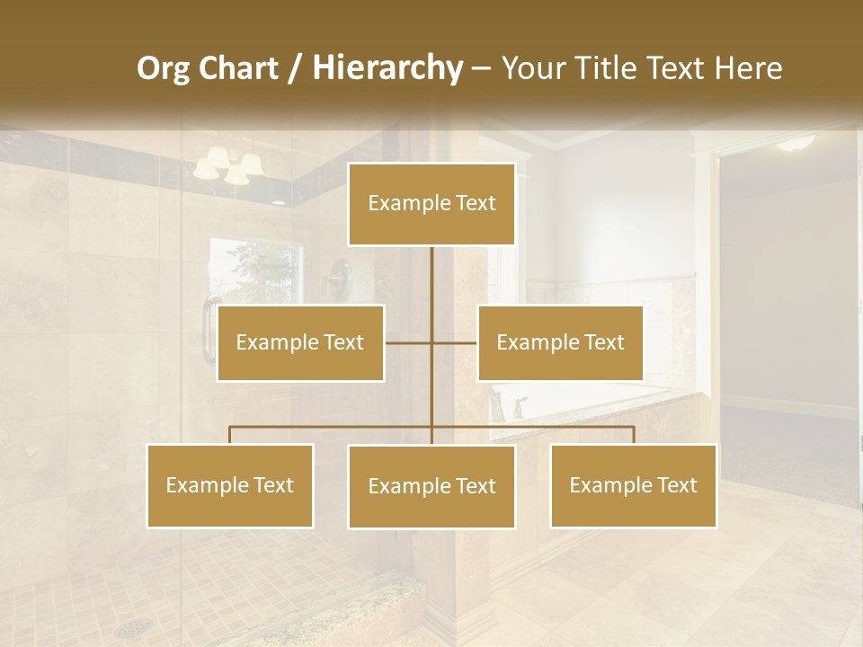 A Large Bathroom With A Walk In Shower PowerPoint Template