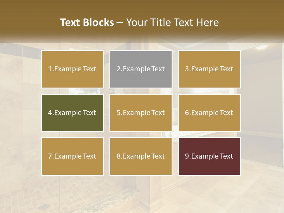 A Large Bathroom With A Walk In Shower PowerPoint Template