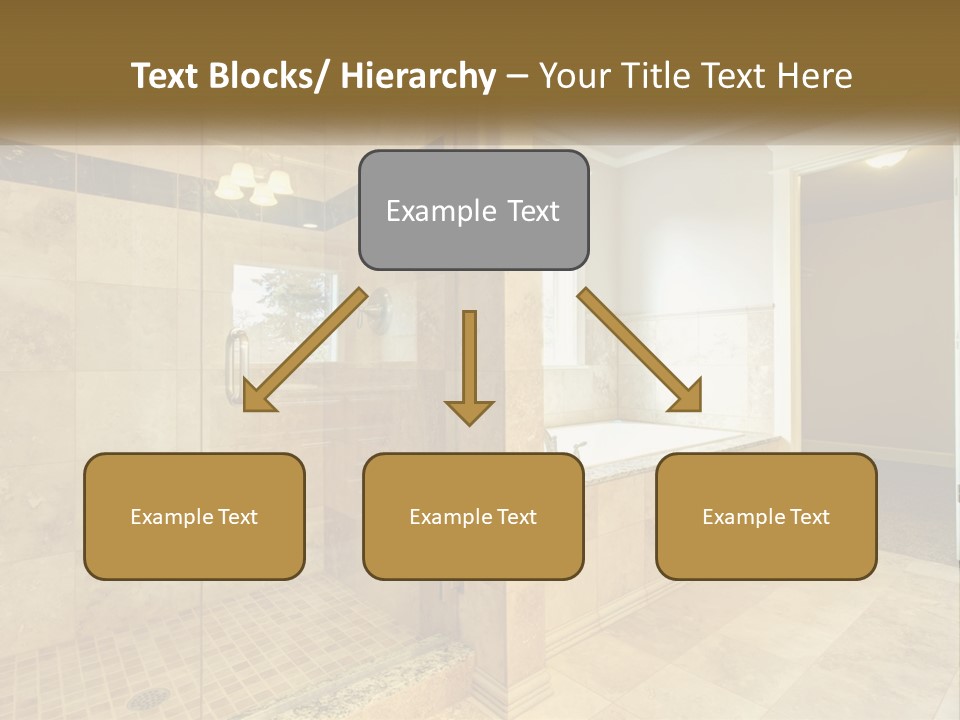 A Large Bathroom With A Walk In Shower PowerPoint Template