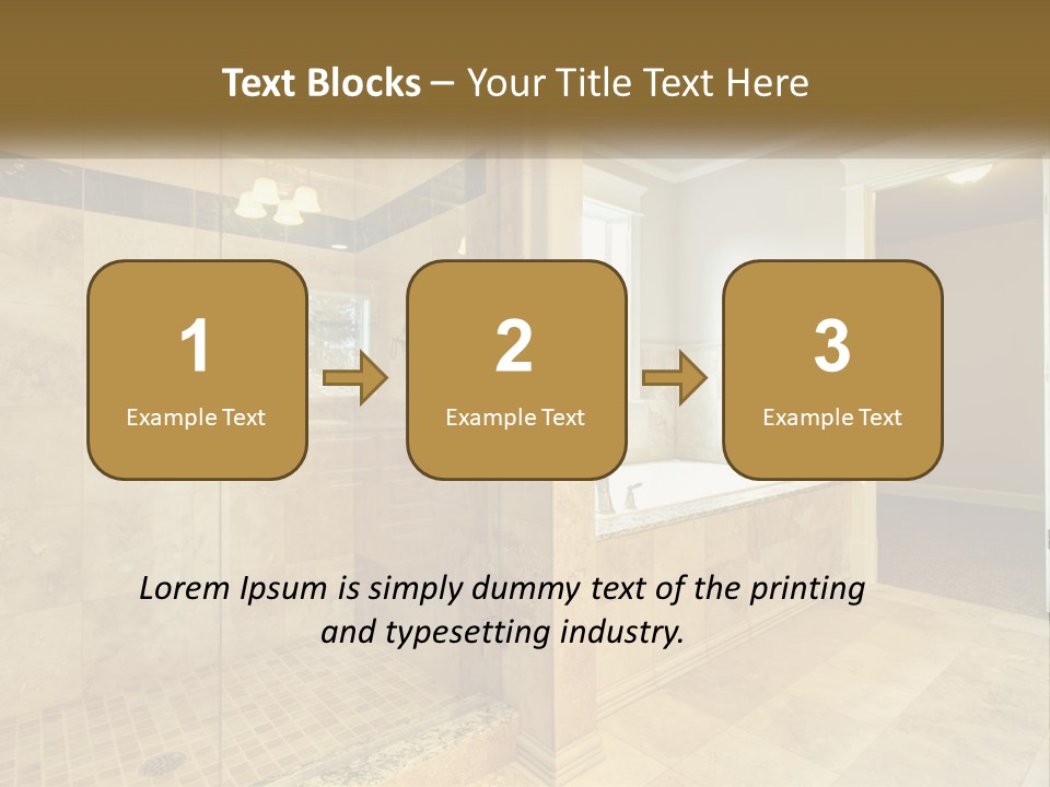 A Large Bathroom With A Walk In Shower PowerPoint Template